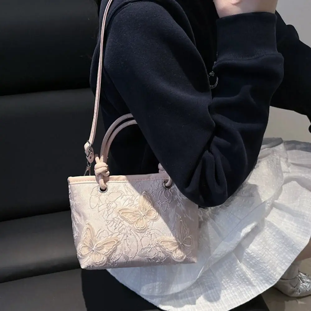 Creative Lace Shoulder Bags Elegant Handbags Embroidery Simple Tote Bag Women