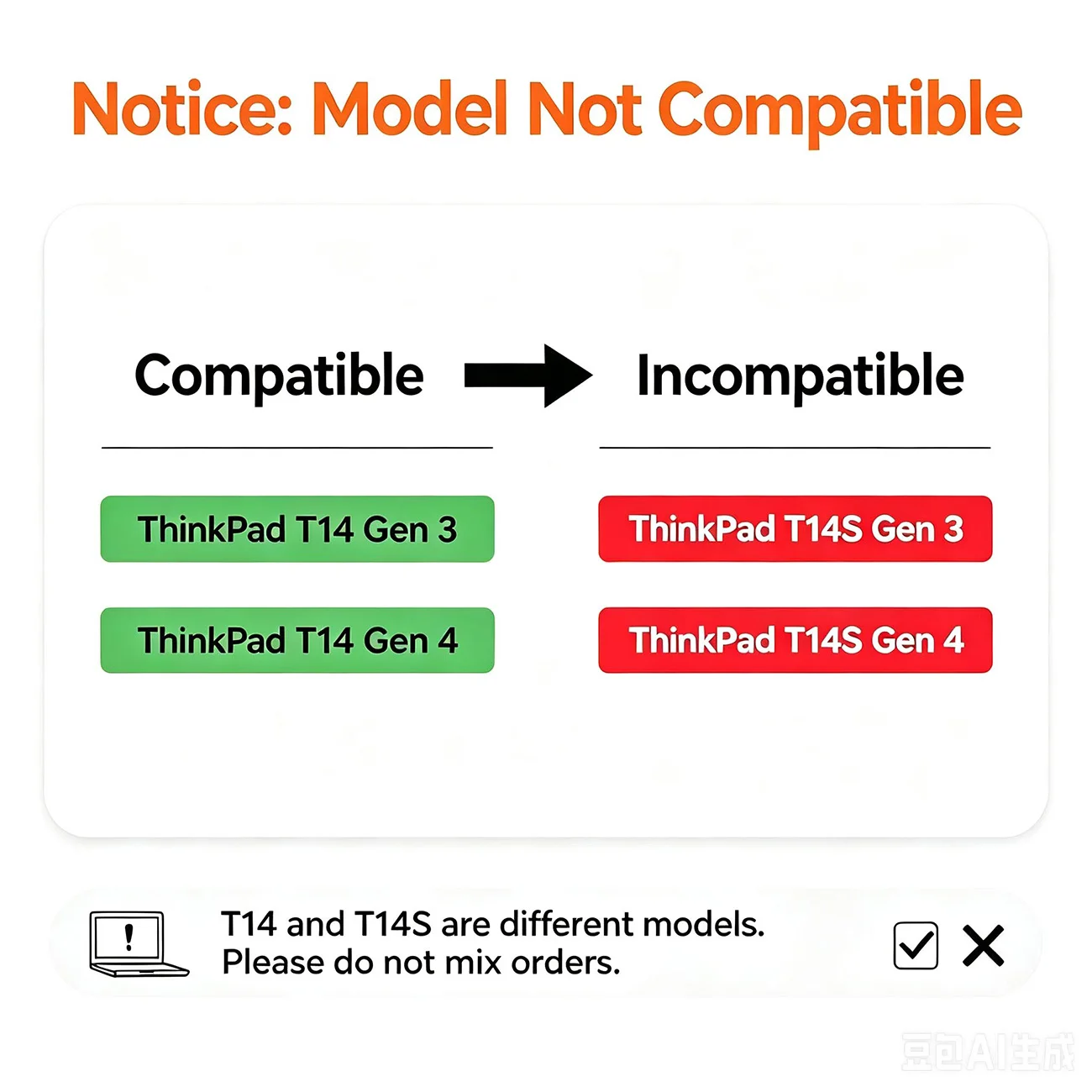 Tastiera per laptop LA latino spagnola senza retroilluminazione per Lenovo ThinkPad T14 Gen 4 21HD 21HE 21K3 21K4, P14s Gen 4 21HF 21HG 21K5 21K6 - immagine 2