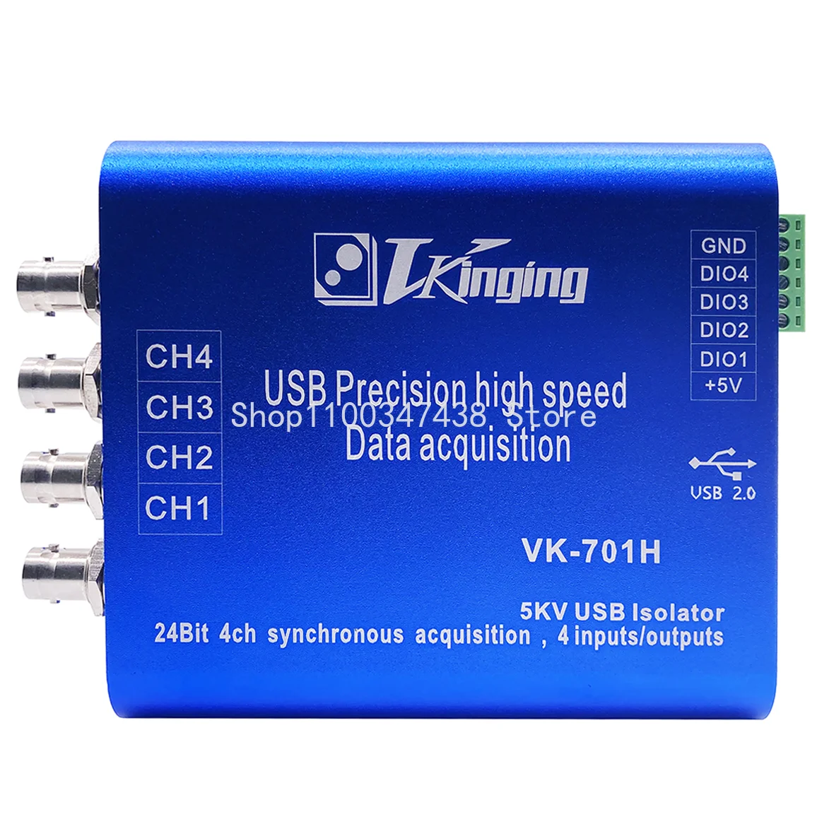 

VK701H 24-bit isolated USB data acquisition card with IEPE function 400K sampling