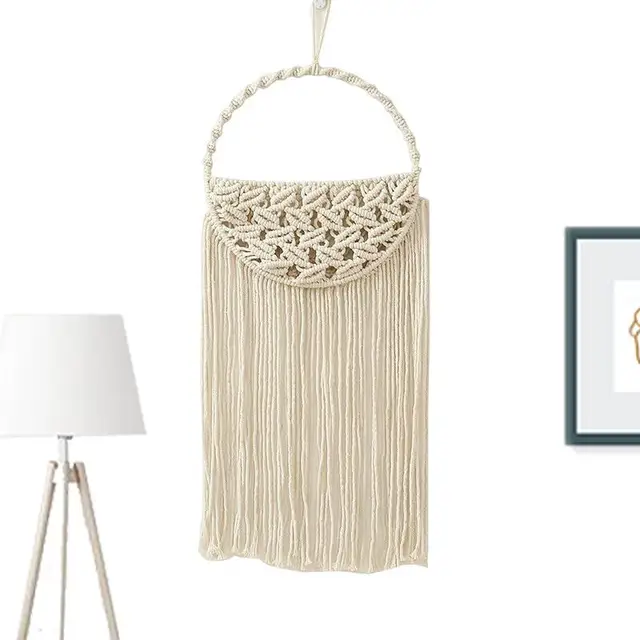 Kézzel Szőtt Gobelinnövény Nettó Tároló Táska Fali Dekoráció Szoba Boho Medál Otthoni Nappali Ajtó