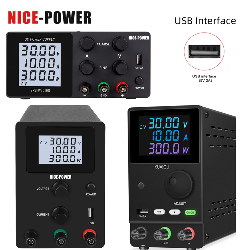 Nice-Power Lab Alimentatore Cc Regolatore Di Corrente Di Tensione Regolabile 30V 10A Manutenzione Stabilizzatore Da Banco Switching 110V 220V