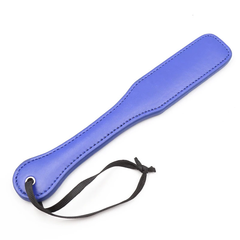 Blue PU Leather Spank，Horse Whip Flog Spank Paddle for Horse Training Crop Equestrian Riding Bat 6