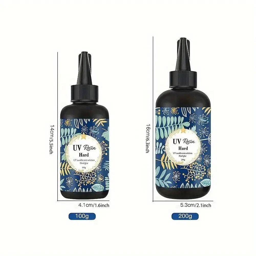 200g Di Resina UV Morbida Cristallo Trasparente Colla Ultravioletta Solare Cura Di Luce Solare Fai Da Te Creazione Di Gioielli, Decorazione - 6