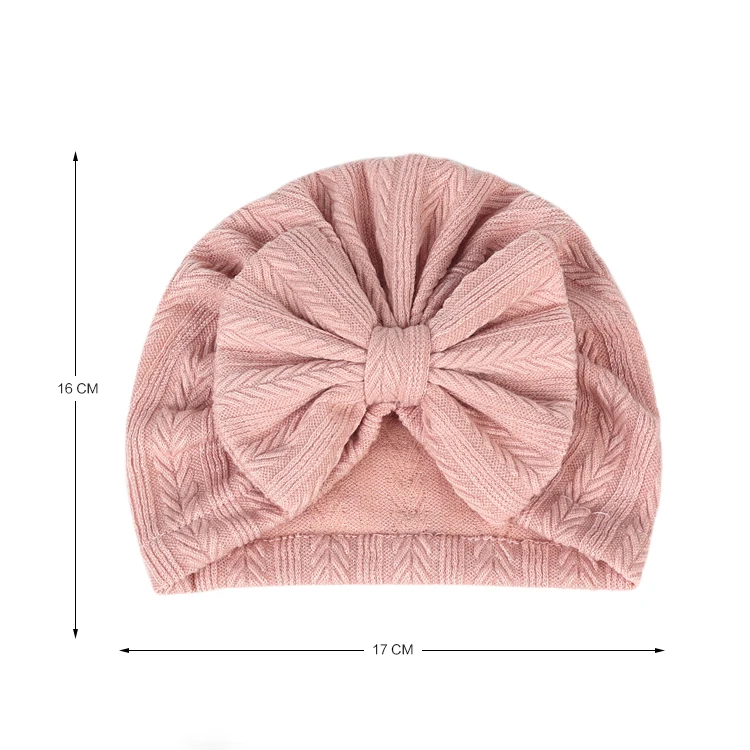 New Born Beanie with Bow Cotton Soft Bowknot Bonnet for Baby Girls Turban Hat Newborn Hospital Warm Hats Skullies Cute Headdress best baby accessories of year