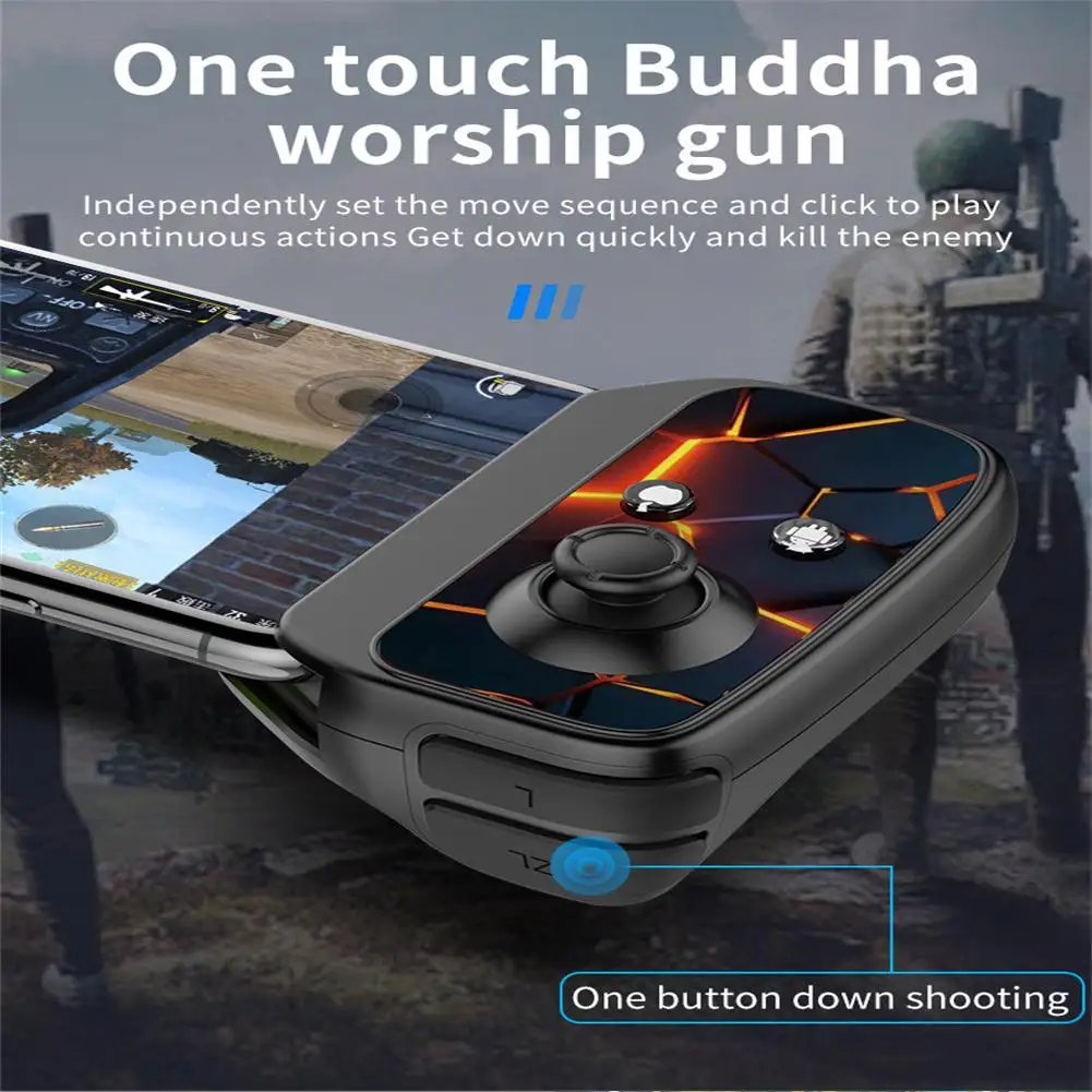 Portable Game Joystick Trigger Wireless Bluetooth-compatible 5.0 L1 R1 Gamepad Handle for Android iPhone PUBG Gamepad Controller