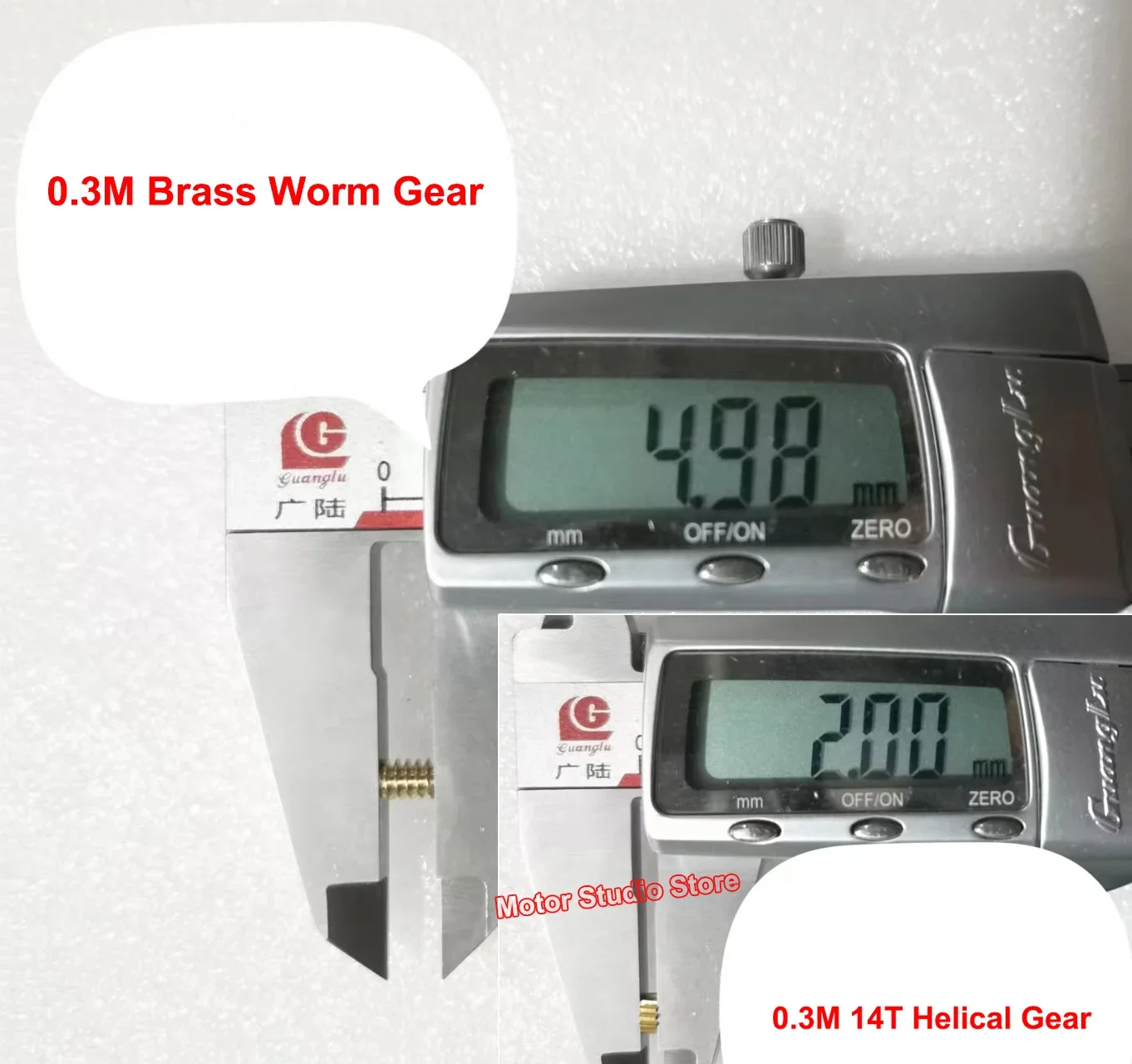 0.3 Modulus Copper Worm Gear 14T Teeth Brass Helical Gear Copper Transimission 1mm 1.5mm Motor Shaft Hole 1PC