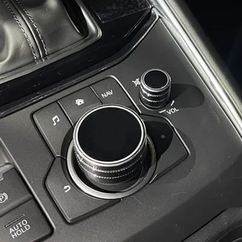 Per Mazda 2016 2017 2019 2020 2021 2022 Mazda CX-5 CX-9, decorazione per il pulsante del volume multimediale del menu principale della console centrale dell'auto