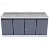 Stainless Steel Waterproof Kitchen Cabinets Household Storage Sink Stove Cabinet Kitchen Furniture Rental House Kitchen Cabinet 3