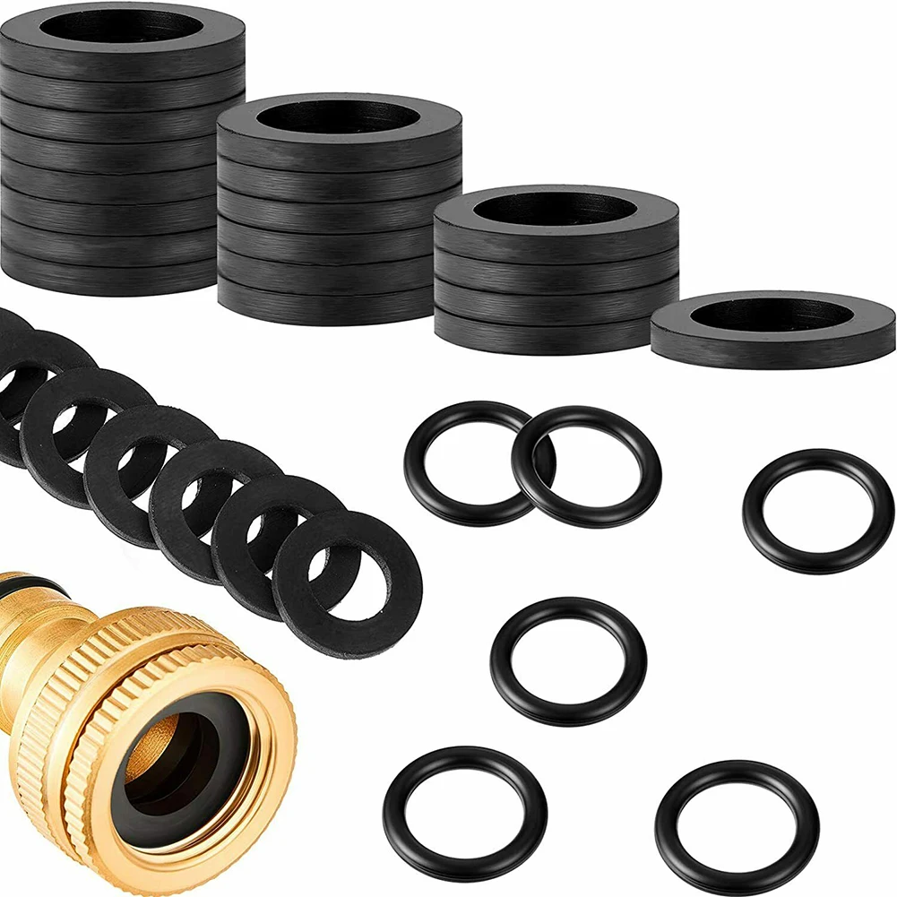 10Pcs Rubber Ring Flat Gasket Sealing Ring Flexible Pipe Bath Bathroom Shower Hose Washers Rubber Seals Shower Head Hose rubber gasket