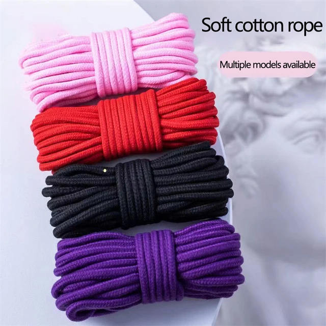 Cuerda de bondage de esclavo sexual de 10 m, cuerda de algodón gruesa,  juguete de juego de rol erótico, cuerda de algodón suave BANYUO Electrónica