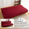 LANMOLIFE Stretch Futon Sofa Bed Cover For Armless Sofa Covers Spandex Non-Slip Machine Washable Furniture Protective Covers 4