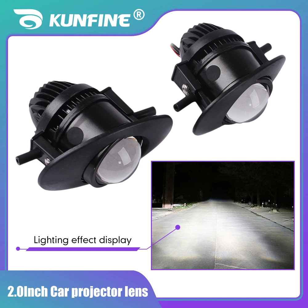 

2.0'' 217-2027 Pair of Bi-Xenon HID Car Fog Light Projector Lens Kit Car Headlight High Low Beam White Light