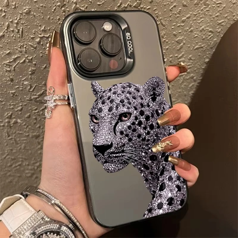 Gold and Silver Leopard Print Matte Phone Case