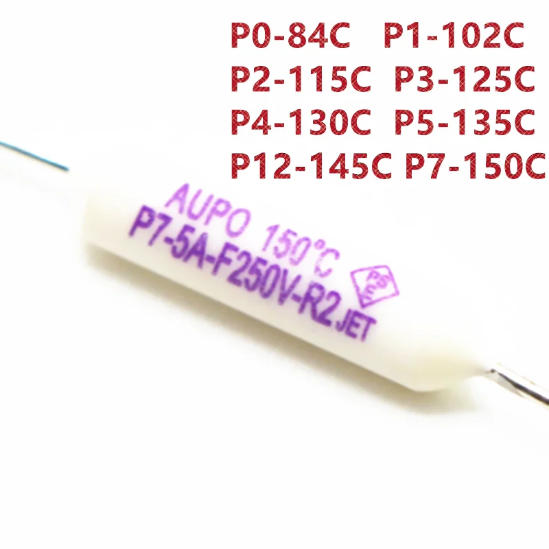 Temperature Fuse JET RF AUPO 1A 2A 3A 5A 250V 84/102/115/125/130/135/145/150C Degrees temperature switch,thermal fuse