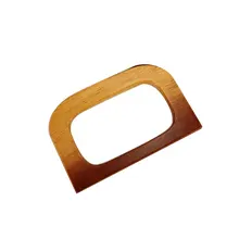 

Round Plastic Household Tote Bag Replacement Bag Accessory Rectangle Wooden Circle Handle Simple Gradient Wooden Root Handle