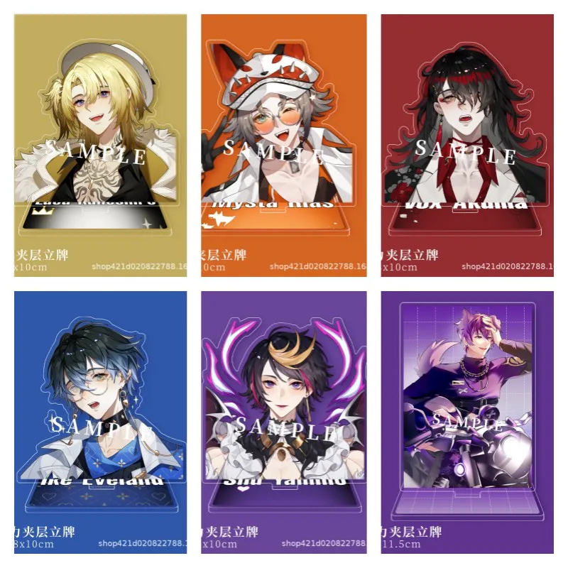 10Cm Anime Nijisanji Rainbow Society Vtuber Figure Luca Mysta Vox Shu Ike Cosplay Acrilico Stand Modello Fan Regali Di Natale
