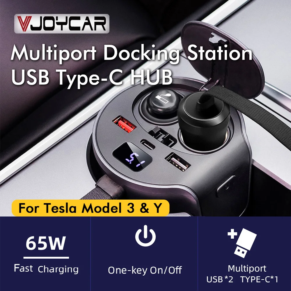 Chargeur de Voiture Multiport pour Tesla Model 3/Y (2021-2023