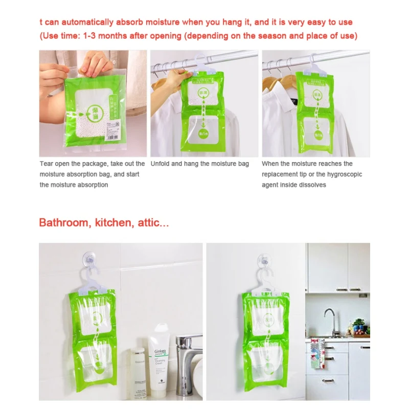 100g Moisture Absorber Hanging Humidity Packs For Effectively Absorbing Excess Moisture Home Closet Dehumidifiers Odor Removers moisture absorber bag, moisture absorbing bag, moisture absorber