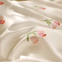 Ensemble de fil à tricoter double couche tricoté et lavé en 3 pièces, comprenant une housse de couette et une paire de taies d'oreiller 2