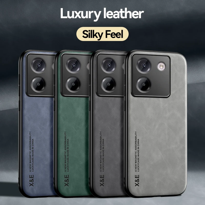 Luxury Leather Magnetic Car Holder Phone Case