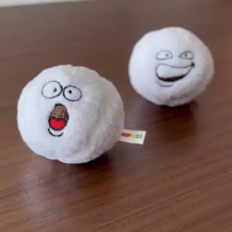 

Hot Selling Cartoon Cute Snowball Expression Snowball Plush Toys Soundmaking Toys Decompression and Ventilation Wrestling Toys