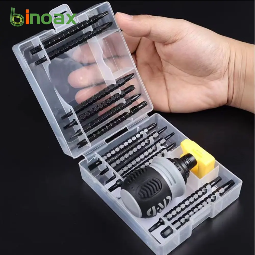 

Binoax 26 in 1 Ratchet Screwdriver Set Magnetic Dual-purpose Batch Head Telescopic Labor-Saving Screwdriver Hand Tool
