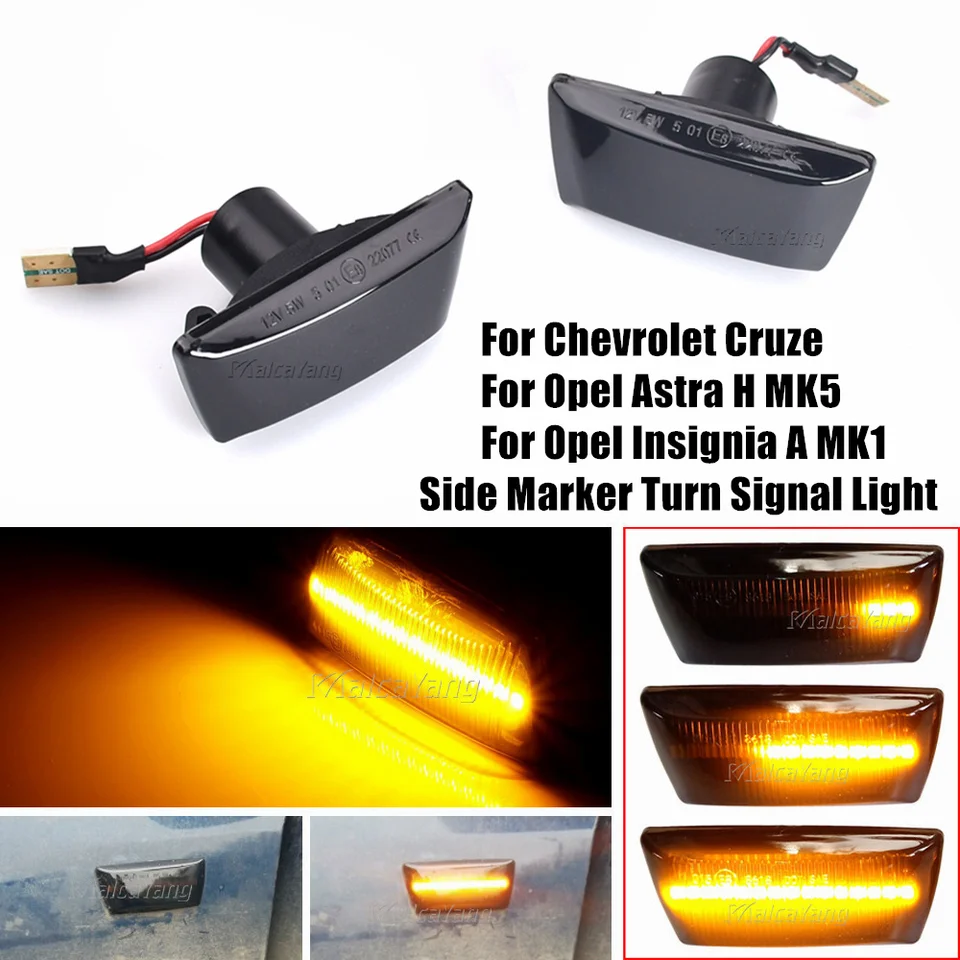 Paire de clignotants latéraux à LED pour Opel Astra H Corsa D Zafira B Insignia