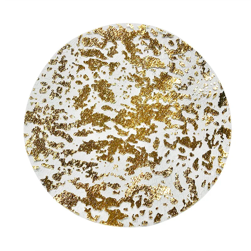 20 Stück Goldene Runde Folien-Tischsets Tischdekoration für Tee- und Esstische Hochzeit Geburtstag Heim-Party Tischdekoration – Detail 12
