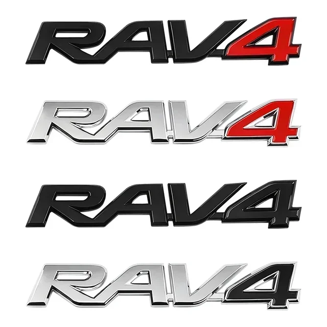 1pcs 3D Car Styling Stickers ABS RAV4 RAV-4 Car Letter Logo Rear Trunk Decals Emblem Badge Decor For Toyota auto Accessories