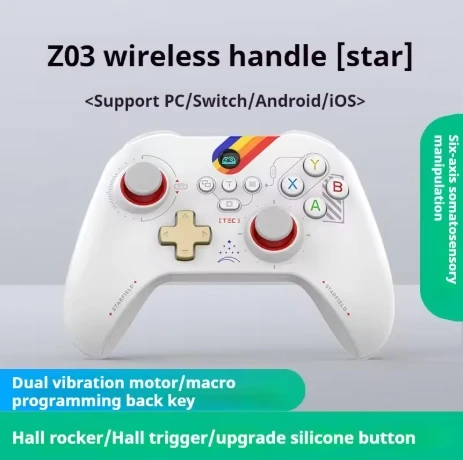 New Z04 Wireless BT Game Controller Six-axis Gyroscope Hall