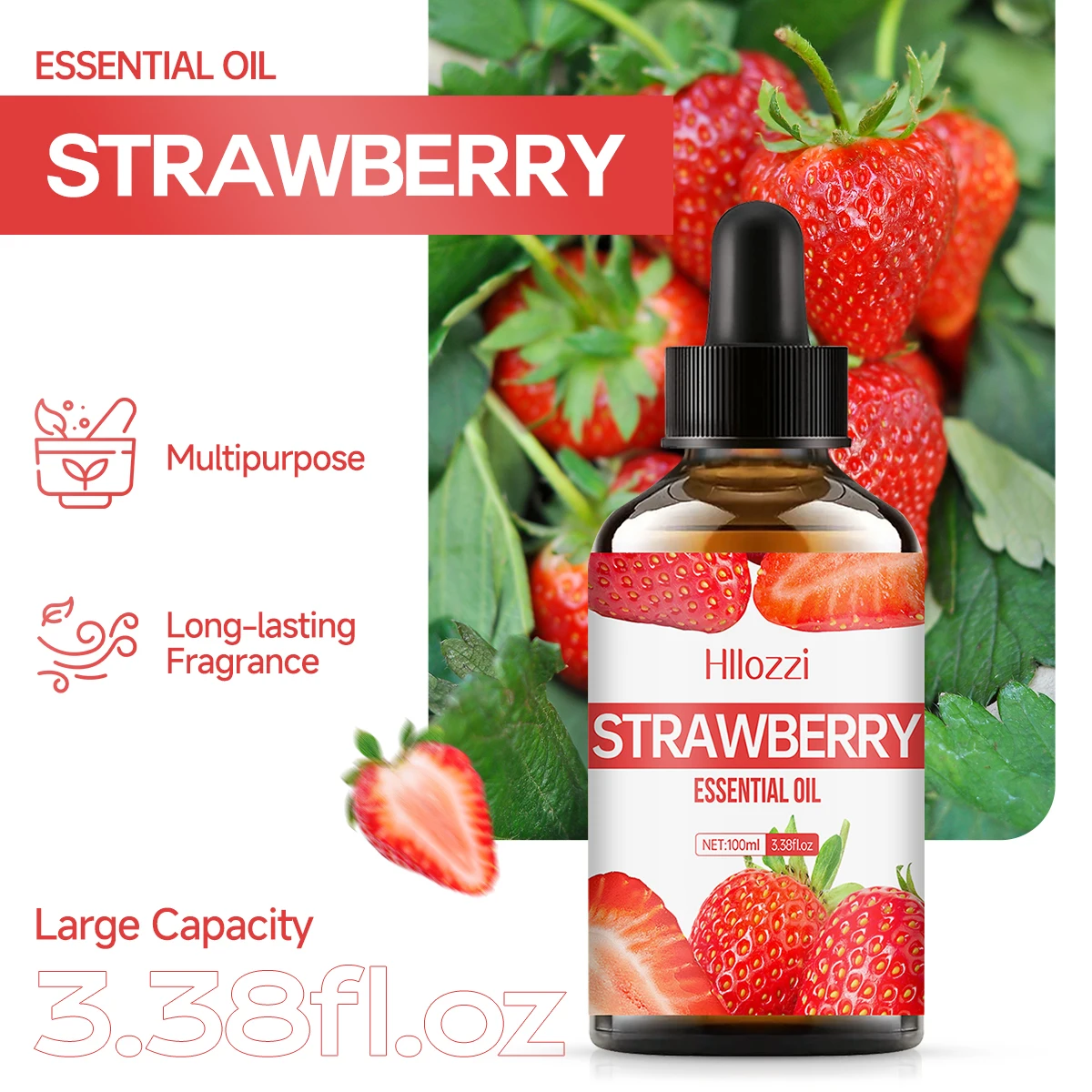Strawberry Essential Oil for Skincare, Bath, Body, and Fragrance Diffusion