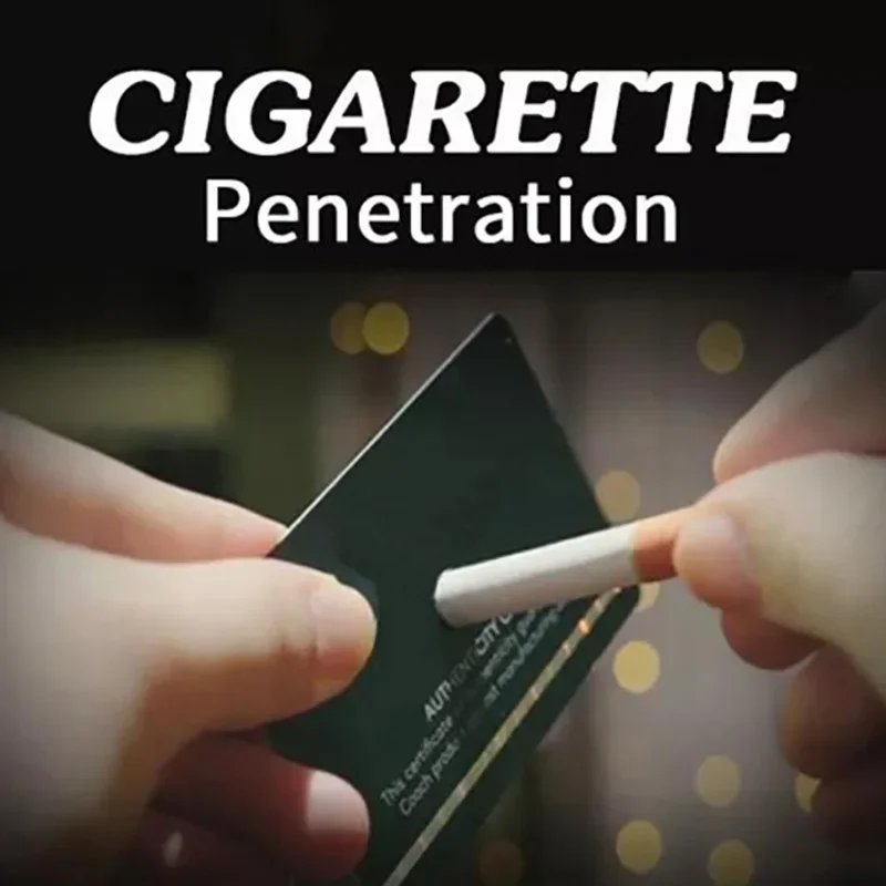 

Cigarette Penetration by J.C Magic - Tricks Cigarette Through Card Bill Magician Close Up Street Illusion Gimmick Mentalism Toys