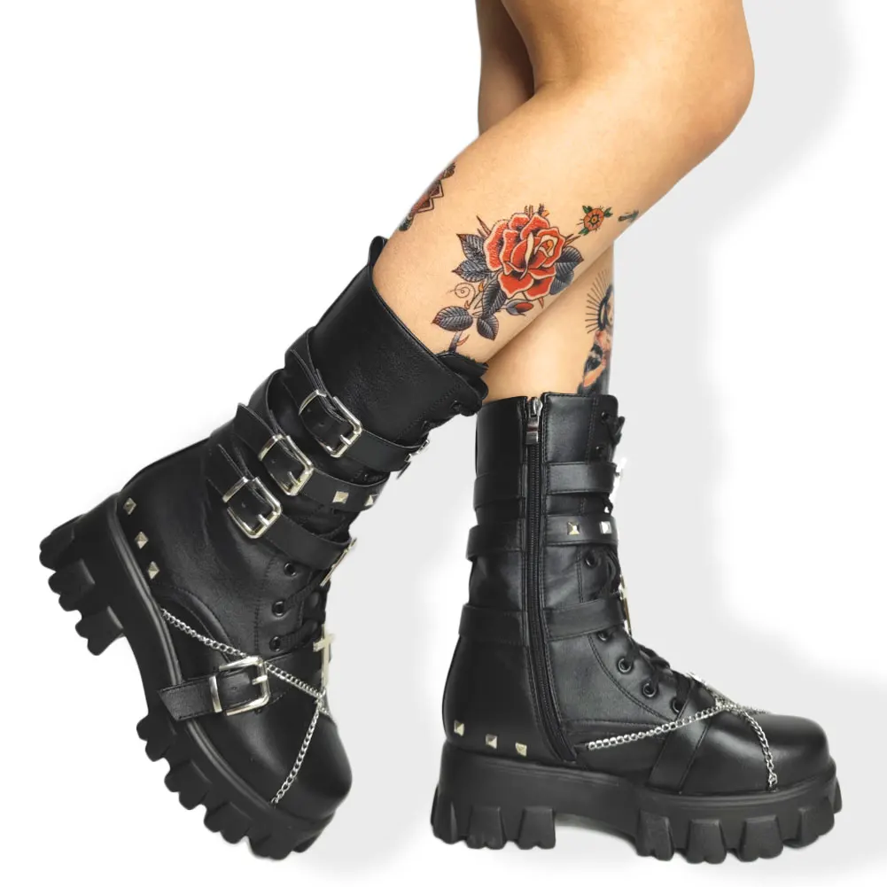 moto combat boots