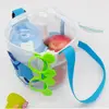 Travel Bucket Net Bag Multicolor Beach Toy Mesh Bag Cute Cartoon Pattern Shark Whale Crab Shell Storage Bag Sand Toy 3