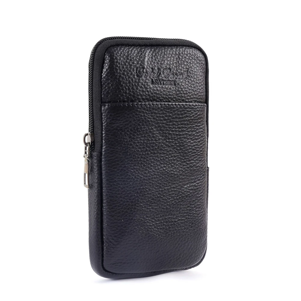 Fashion Men Small Waist Packs Wallet Retro Waist Bag Pure Color Purse Money Multi-function Wallet Fanny Packs