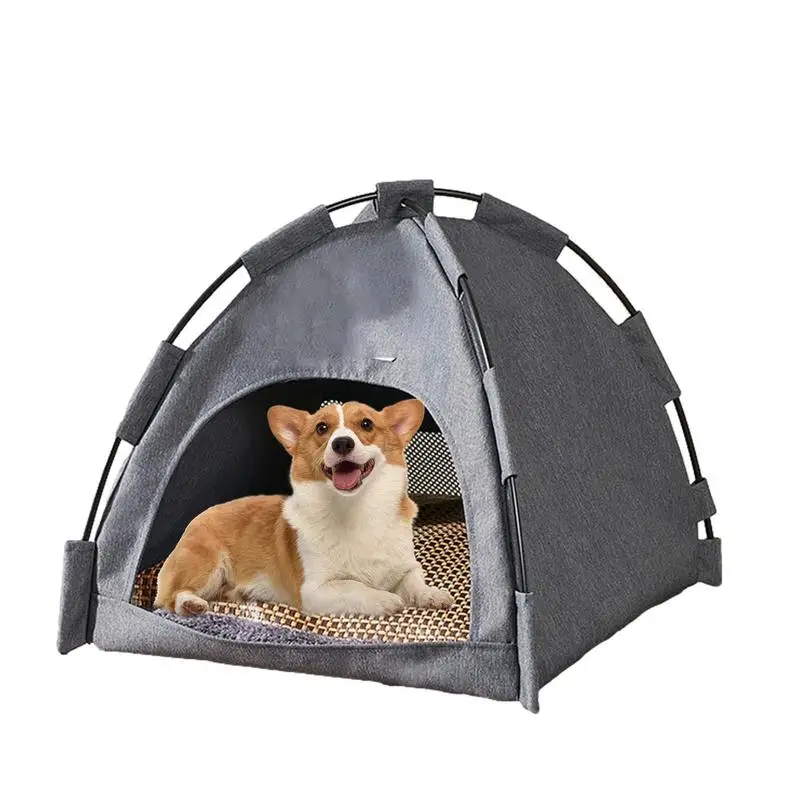 

Pet Tent Waterproof Dog Sleeping House Breathable Cat Mini Teepee Portable Kitten Summer Kennel Indoor Outdoor Pet Supplies