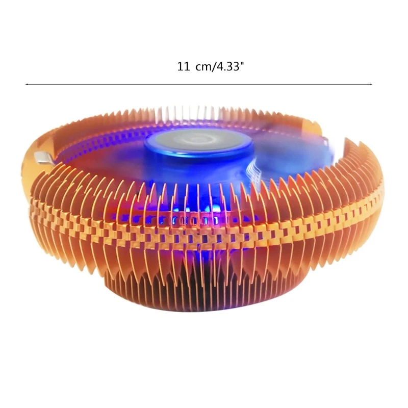 CPU 공기 냉각기 고성능 파란색 LED CPU 공기 라디에이터 유압 베어링 팬
