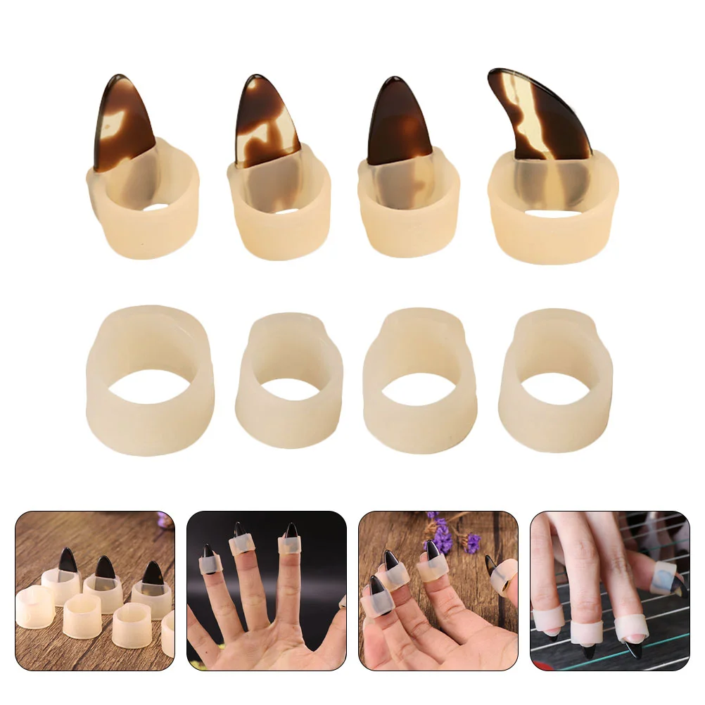 

Breathable Nail Protectors Guzheng Nail Covers Practice Guzheng Accessories Guzheng Nail Protection Rings Adjustable Nail Cover