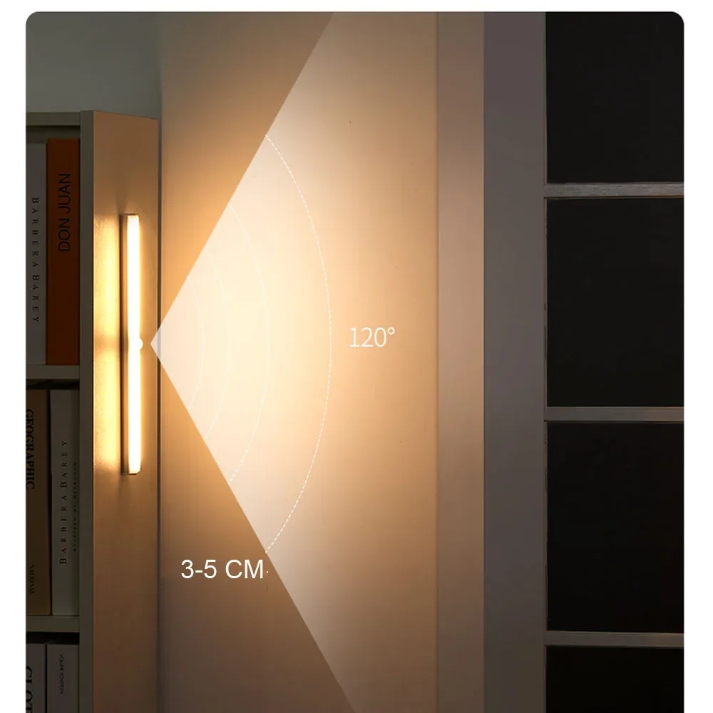Night Lamp Led With Motion Sensor Usb Rechargeable Wall Light With Battery Dimmable Lamp For Bedroom Camping Lighting