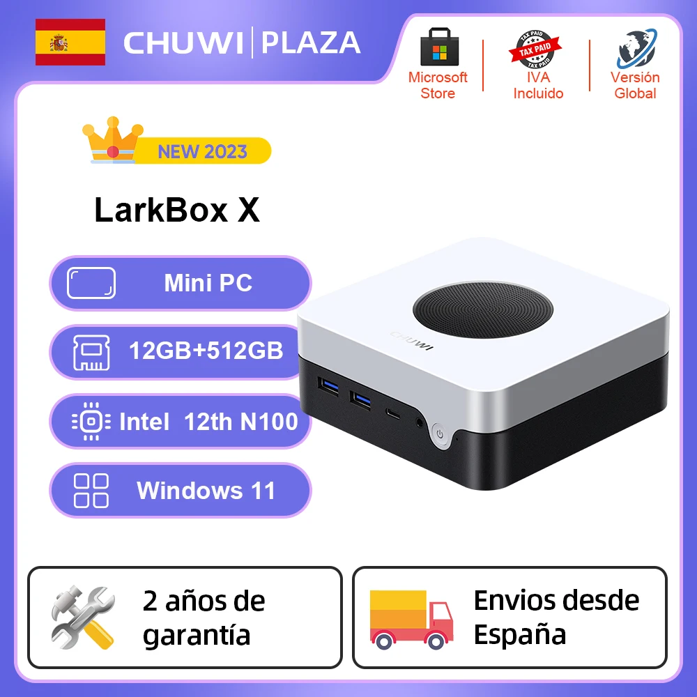 CHUWI LarkBox X Mini PC 12GB RAM 512GB SSD Intel N100 Game PC UHD