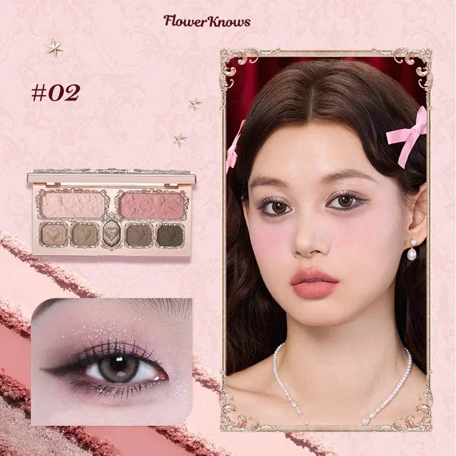 41969-7bb65c.jpg Flowerknows Strawberry Cupid Collection Facial Complexion Palette Blush Eyeshadow Highlighter Flower Know Face Bronzer Palette