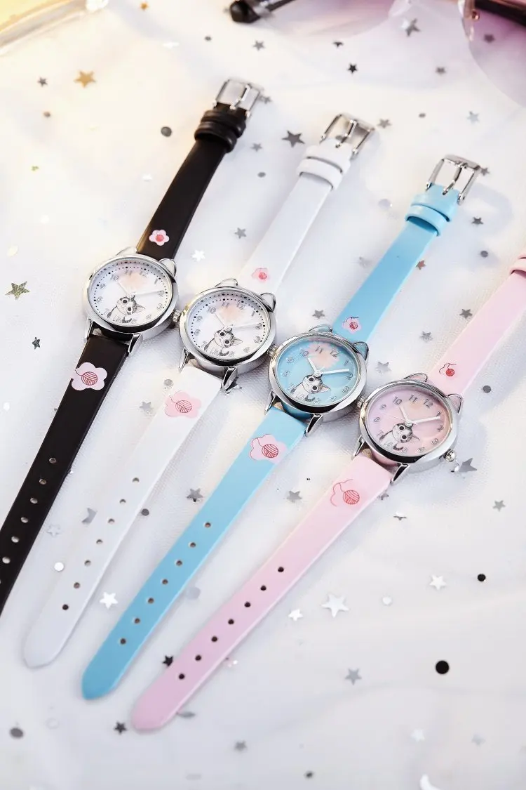 New Arrival Cute Cat Children Fashion Quartz Wristwatches Jelly