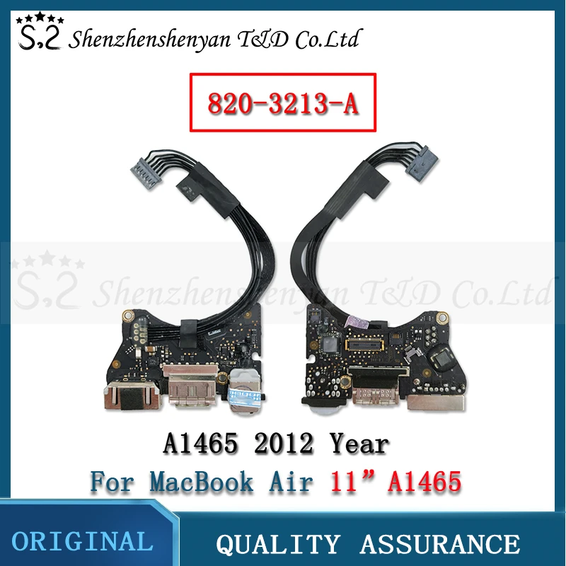 

Оригинальная интерфейсная плата питания A1465 DC-IN I/O, USB разъем питания постоянного тока для MacBook Air 11 дюймов Mid 2012 года 820-3313-A