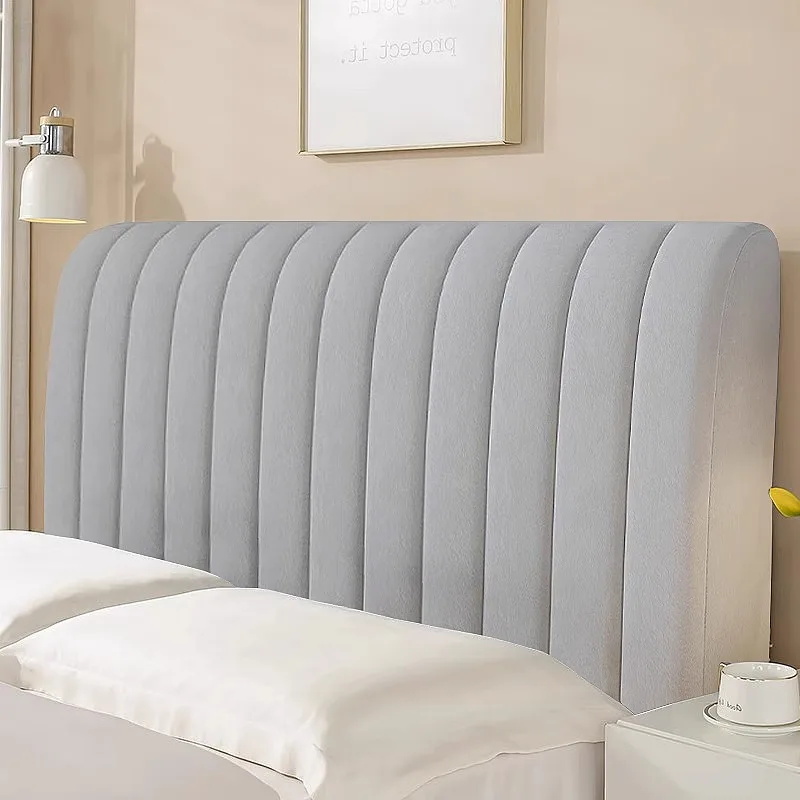 Luxury Velvet Bed Headboard Cover Soild Color All Inclusive Bed Backrest Covers Soft Anti-Dust Thicken Head Back Protector