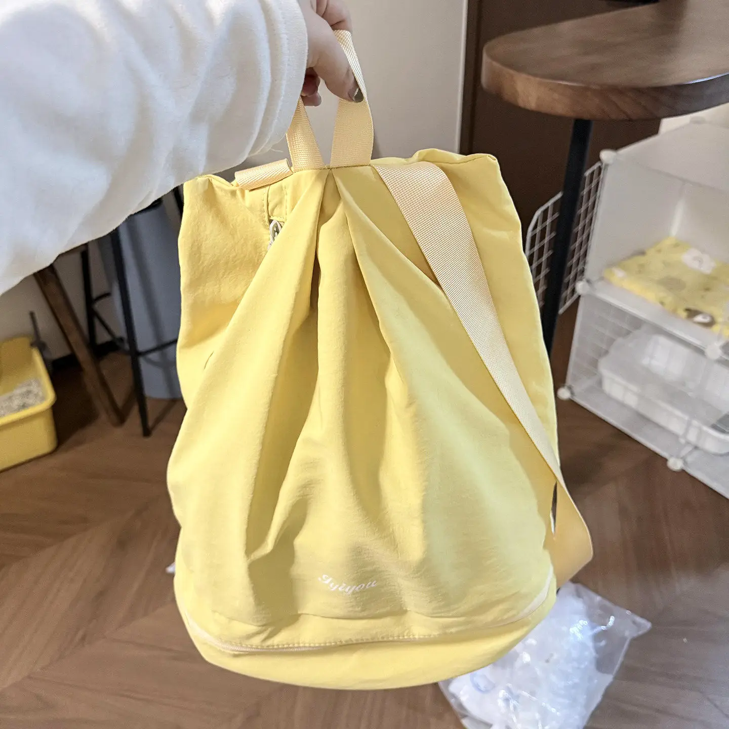 대용량 수영 가방 여성용 피트니스 수상 스포츠 장비 보관 가방 더블 숄더 방수 건식 습식 분리
