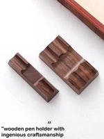 Walnut Wood Pen Holder Stand for Dip Pen Fountain Pen Rest Desk Organizer Office School Supplies Desk Accessories 1