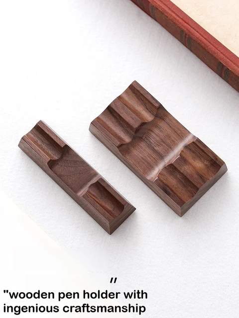 Walnut Wood Pen Holder Stand for Dip Pen Fountain Pen Rest Desk Organizer Office School Supplies Desk Accessories 1