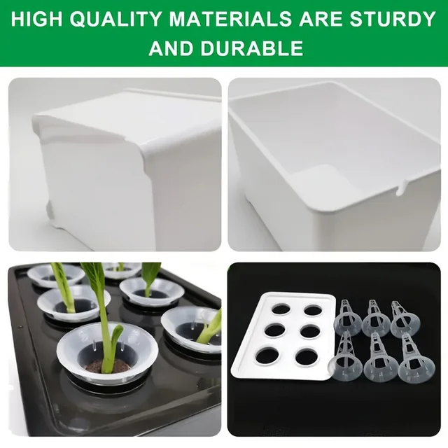 Hydroponic Planting Tray 6-grid Self Absorbing Seedling Pot Sunshine Hydroponic Apparatus Garden Courtyard Planting Accessories 4