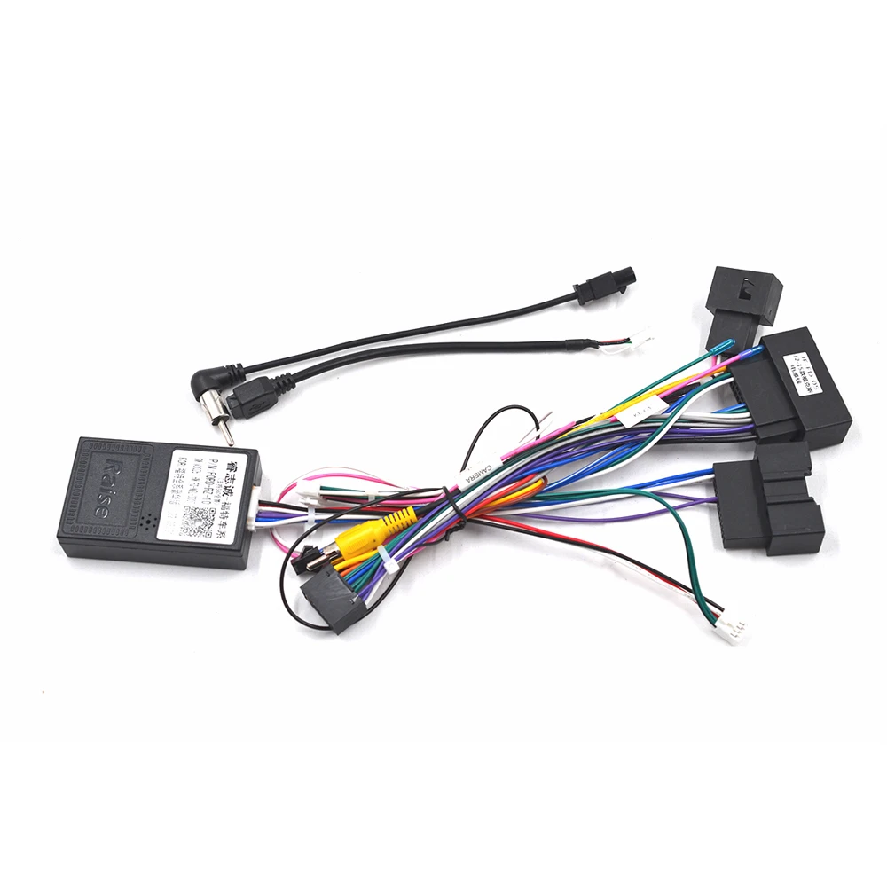 Car Audio 16PIN Android Power Cable Adapter With Canbus Box WQLSK For Ford Focus Ranger Audio Power Wiring Harness