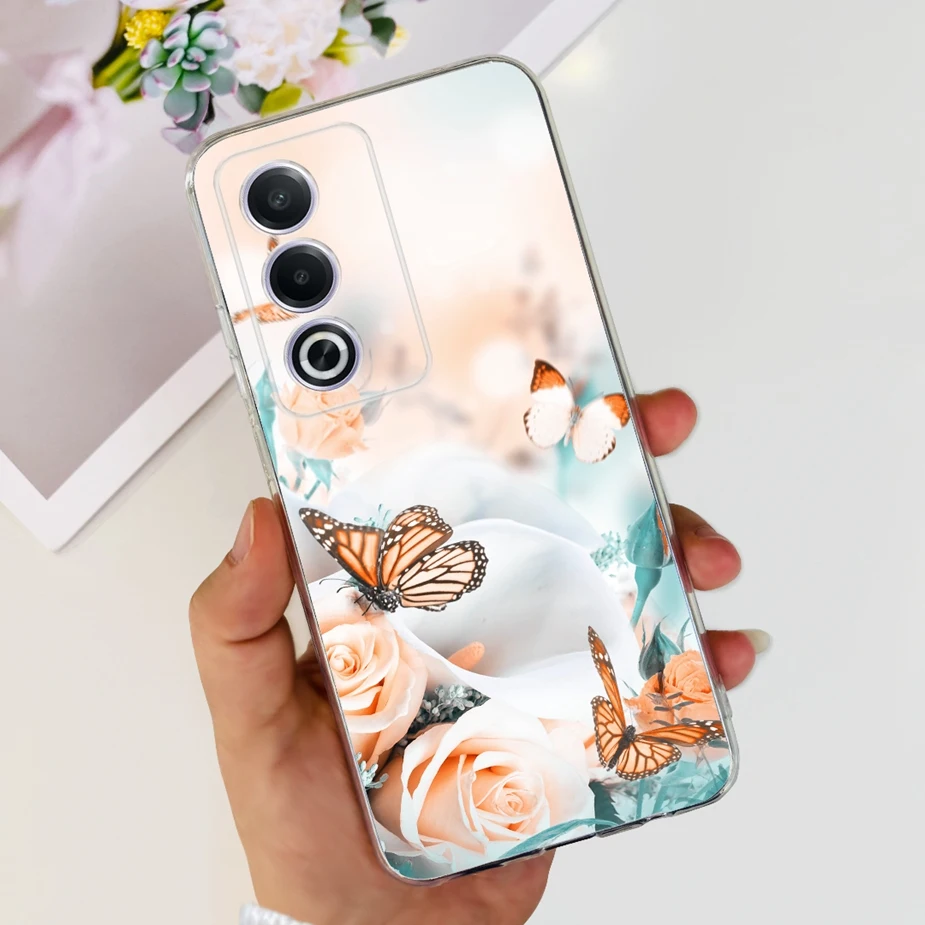 Luxury Flowers Painted Soft Silicone Phone Case - Elegant Bumper Cover